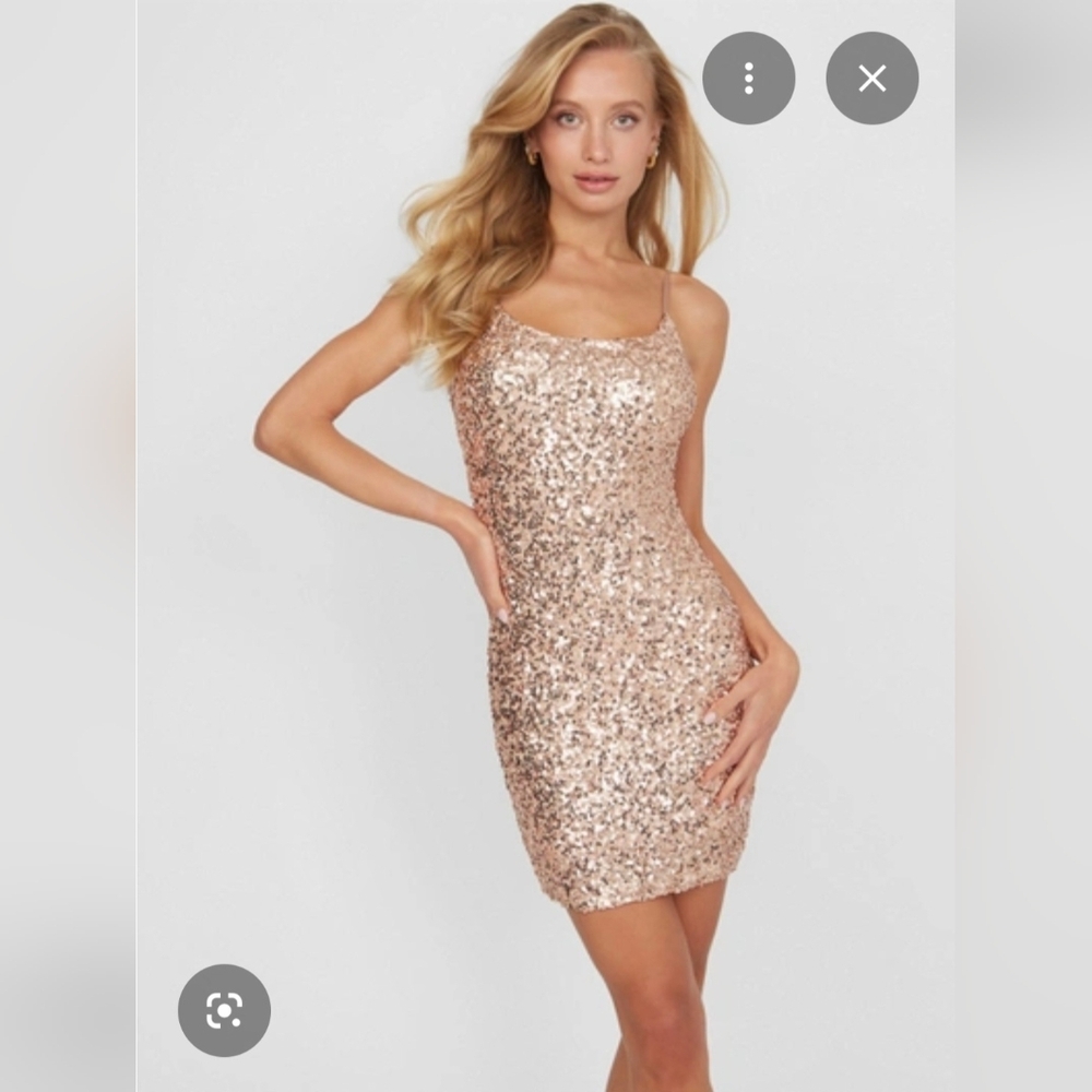 Sequin Gold Cocktail Dress Size M